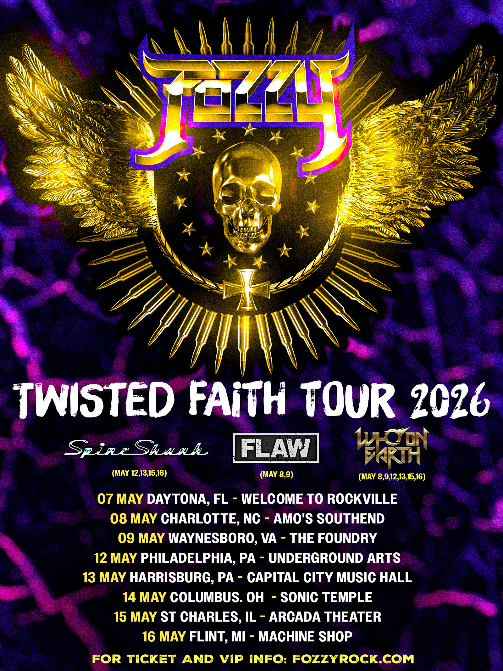 Fozzy Announces U.S. Twisted Faith Tour!