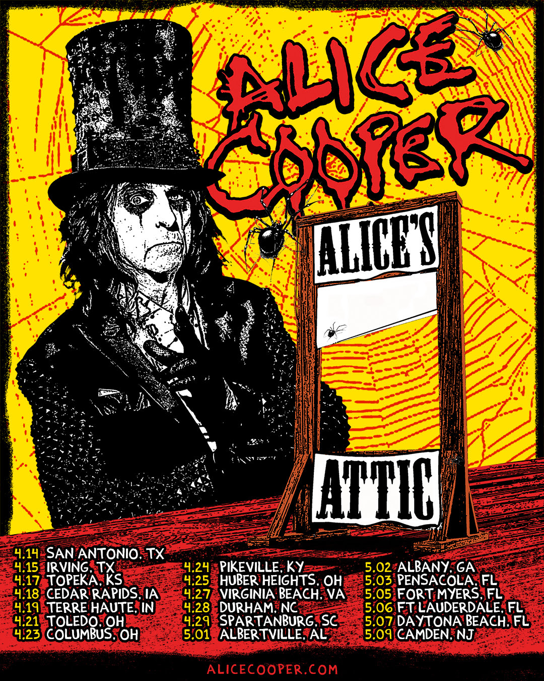 Alice Cooper returns with Alice’s Attic 2026 tour!