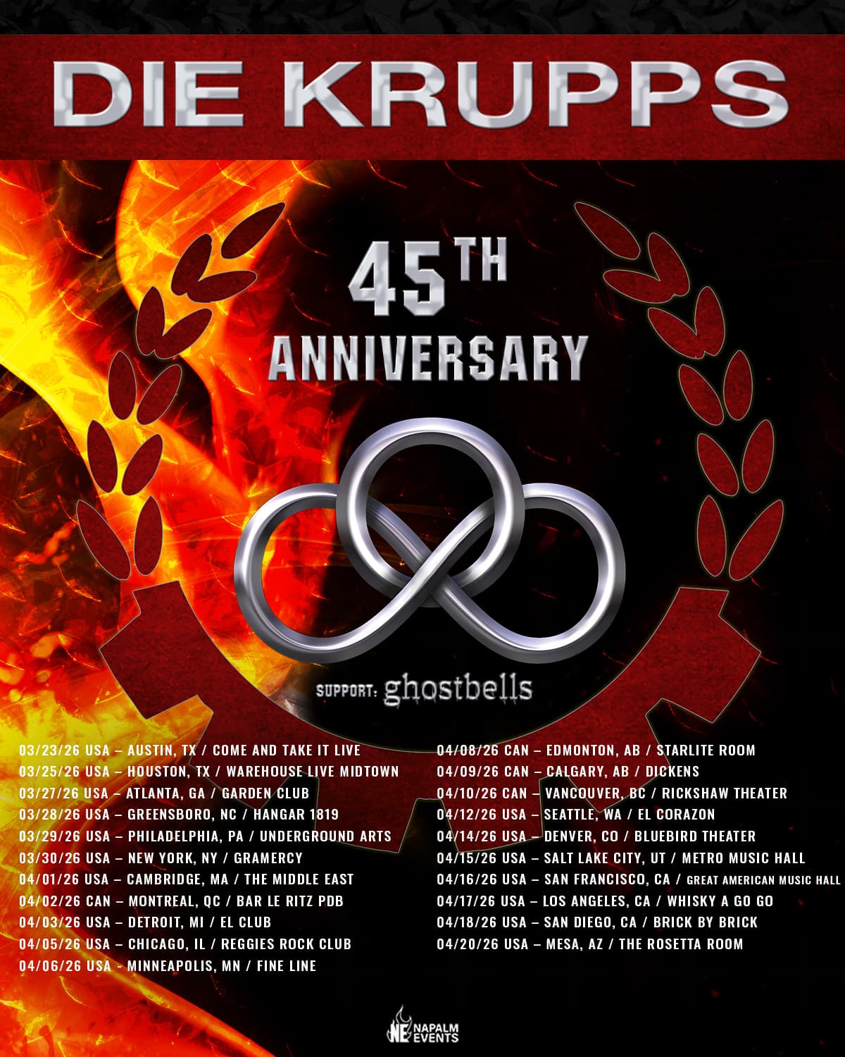Ghostbells To Tour With Die Krupps On Their 45th Anniversary Tour