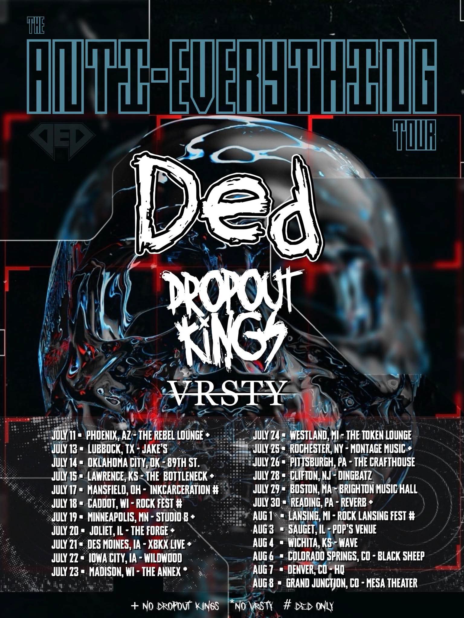 The Dropout Kings ANNOUNCE Joining Ded & VRSTY On Their “Anti- Everything” Tour
